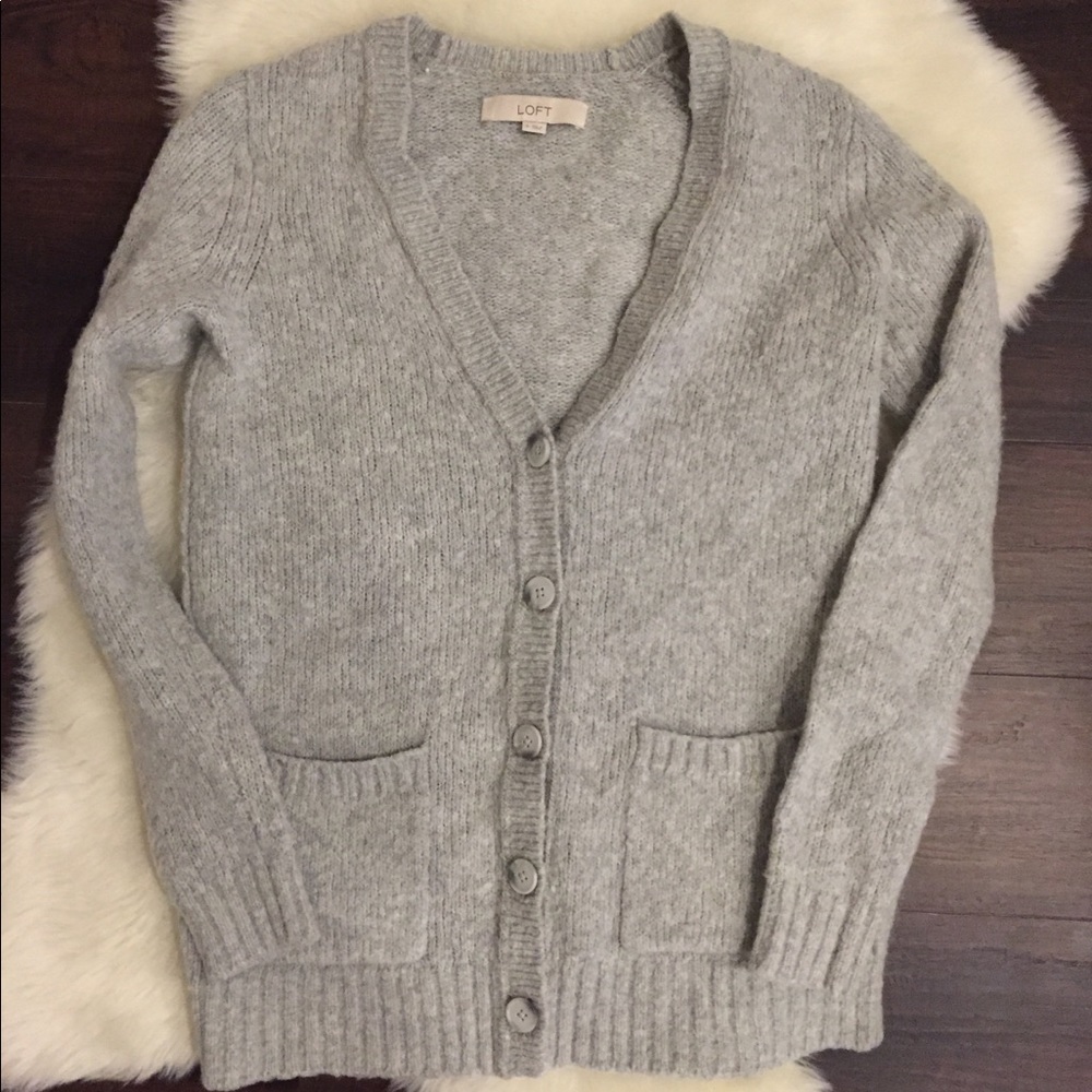 LOFT | Gray Cardigan S
